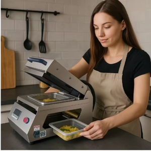 Machine d'emballage manuelle économique pour barquettes alimentaires, fruits, viandes et repas - Emballeuse de barquettes personnalisée Hualian Mold - Product Image 6