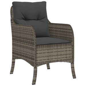 Conjunto de Comedor de Jardín de Ratán PE Gris Resistente a los Rayos UV para 6 Personas, Materiales Resistentes a la Intemperie para Comer al Aire Libre - Product Image 3
