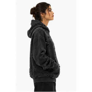 Sudadera Premium para Mujer, Estilo Desgastado, Tela de Algodón Suave, Acabado Vintage, Interior de Felpa, Capucha Ajustable, Bolsillo Canguro, Casual - Product Image 4