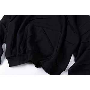 Sudadera con capucha de diseño retro americano con textura arrugada para hombre y mujer, de corte holgado y manga larga. - Product Image 2