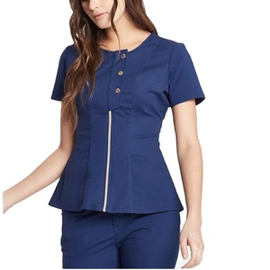 Traje azul Unisex para enfermería, uniforme de enfermería con diseño de muestra, con cremallera superior, nuevo estilo - Product Image 3