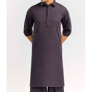 <b>Men</b> Classic Shalwar Kameez Elegant Plain Design Soft Fabric Traditional Clothing For Daily And Formal Occasions - Product Image 3