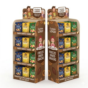 Expositor de Cartón de 4 Niveles para Snacks Liofilizados con Logotipo Personalizado, Estante <span class=keywords><strong>POP</strong></span> PDQ para Comida <span class=keywords><strong>Gourmet</strong></span> - Product Image 1