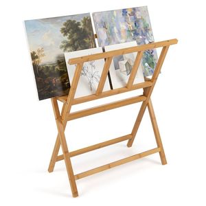 Espositore Autoportante in Legno Dipinto con Ripiani per Stampa Artistica su Tela e Esposizione Interna - Product Image 1