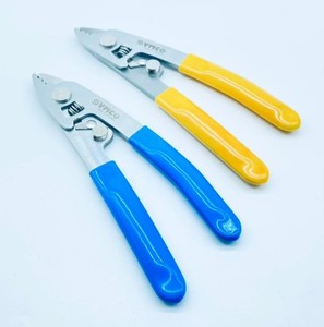 Pelacables óptico de tres orificios con mango azul, herramienta para quitar la funda de fibra óptica para instalación de redes - Product Image 6