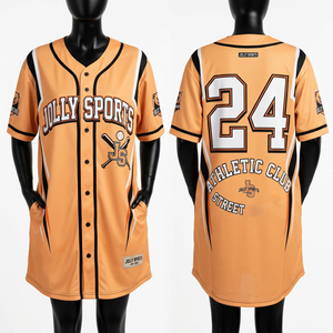 Maillot de baseball en maille polyester 180 GSM pour femme, crème et noir, avec logo personnalisé brodé en twill, maillot de baseball en coton - Product Image 6