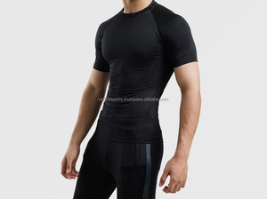 Chemises de gymnastique de compression à manches longues OEM Logo personnalisé Impression numérique BJJ Rash Guard MMA Polyester/Nylon 280g pour hommes - Product Image 2