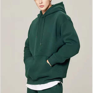 Sweat à capuche oversize en coton épais pour l'hiver, personnalisable avec logo, vierge, uni, pour homme - Product Image 3