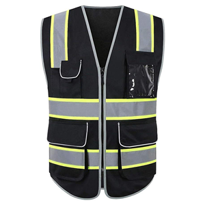 Chaleco de Seguridad Reflectante de Alta Visibilidad, Unisex, de Poliéster, Amarillo, con Bolsillos y Cierre de Cremallera - Product Image 5