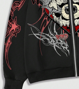 Vente en gros de sweats à capuche streetwear en coton lourd, surdimensionnés, avec fermeture éclair, logo personnalisé, fournisseur Pakistan - Product Image 5