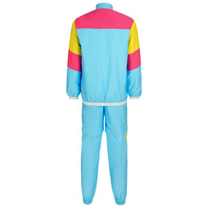 Unisex Color Blocking Tracksuit Set Full Sleeve Zipper Closure Sporty Style Lightweight Polyester Adult Spring Wear - Product Image 2