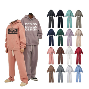 ชุดวอร์มผ้าฝ้าย 100% แบบมีฮู้ดและกางเกงขายาว สกรีนโลโก้ได้ตามต้องการ ชุดกีฬาผู้ชาย ชุดวอร์มฤดูหนาว ผลิตโดยผู้ผลิตชุดวอร์ม - Product Image 5