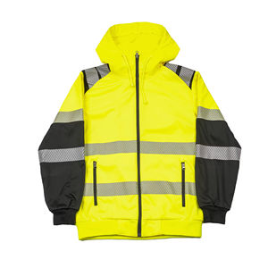 Sudadera de Seguridad Personalizada con Cierre de Cremallera, Precio de Fábrica, Tejido de Poliéster de 320 g, Alta Visibilidad, ANSI Clase 3, EN ISO Clase 3 - Product Image 1