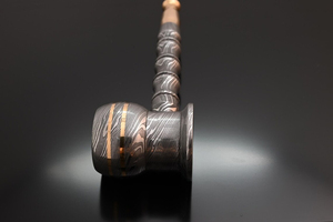 Pipa de Fumar Reutilizable de Acero de Damasco Clásica y Tradicional, Personalizada OEM/ODM, con Boquilla de Madera, Caja de Regalo, Entrega Rápida, Producto Popular - Product Image 3