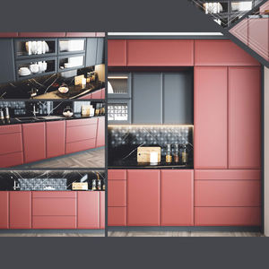 Proyecto de Muebles de Cocina Modernos Personalizados para Apartamento Berfa, Puertas Modulares de Tablero de Partículas de Madera, Diseño Resistente al Agua para Apartamento - Product Image 2