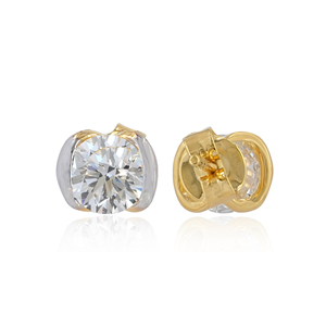 14K Solid Gold 1.85 Ct Lab Grown Diamond Solitaire <b>Stud</b> <b>Earrings</b> Round Diamond <b>Fine</b> Jewelry - Product Image 2