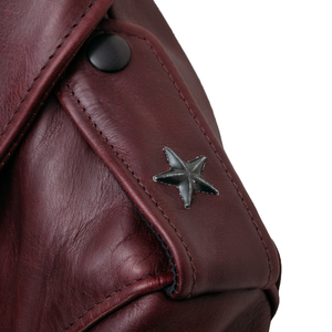 <b>Men</b> Genuine <b>Leather</b> Moto <b>Jacket</b> With Belt Turn-down Collar Zipper Closure Autumn Solid Color Regular Fit - Product Image 6