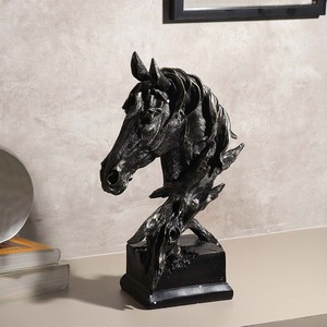 Jaffs Exports Trending Aluminum Horse Head Sculpture Art Figurine Handmade Eco-Friendly Durable for Tabletop Living Room Decor - Product Image 1
