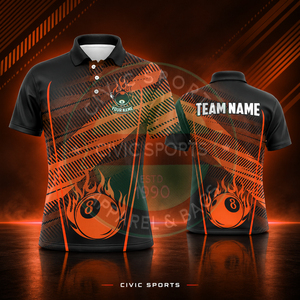 Camiseta de Billar de Alto Rendimiento, Uniforme de Billar de Secado Rápido, Camiseta Polo de Manga Corta, Camiseta de Equipo de Billar - Product Image 1