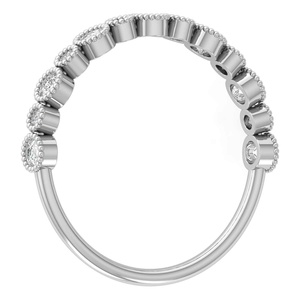 Lab Created Diamond Half Eternity Band 9K 14K 18K 22K Yellow Rose White Gold Plated New Design Luxury <b>Ring</b> Everyday Wear Jewelry - Product Image 4