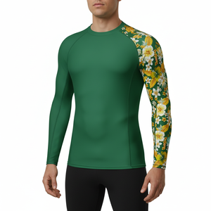 Long Sleeve Baselayer Digital <b>Printing</b> Anti-Bacterial UPF50 Men Sport Muscle T Shirt Logo <b>Surfing</b> Rash Guard BJJ Swimming top - Product Image 2