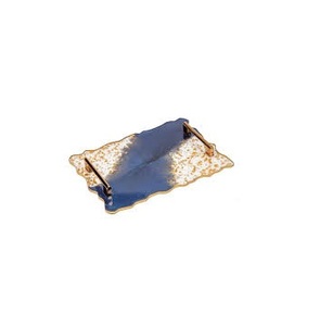 Plateau de service en résine fait main de qualité supérieure, personnalisable en couleur, pour mariages, restaurants et dîners, avec emballage sur mesure - Product Image 1
