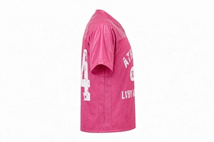T-shirt en maille à imprimé lettres, col en V, style hip-hop, décontracté, sportif, pour couple, haut d'été à manches courtes, streetwear, maillots de sport - Product Image 3