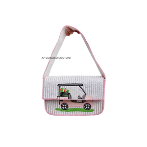Bolsos de hombro con cuentas inspirados en el golf, hechos a mano en 2026, para aficionados al golf, con los últimos diseños bordados y personalizables. - Product Image 2