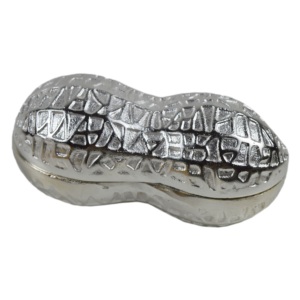 Bol décoratif en métal argenté pour servir des amandes, design de luxe, idéal pour les fêtes, les mariages, les cadeaux - Product Image 4