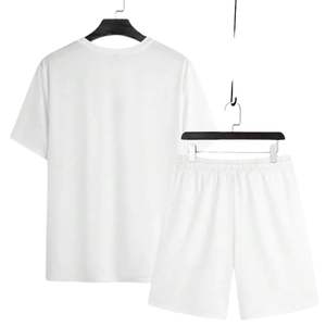 Conjunto de Camiseta y Pantalones Cortos de Verano para Hombre, Personalizado, al por Mayor, OEM, ODM, Informal, Deportivo, de Dos Piezas, Transpirable, de Algodón, para Gimnasio, Entrenamiento - Product Image 5