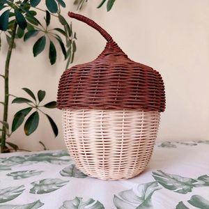 Panier en rotin tressé à la main de qualité supérieure, en forme de fruit, pour la décoration de la chambre d'enfant - Product Image 4