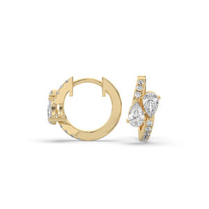 Pendientes de Diamantes Creados en Laboratorio con Corte Pera Brillante de 0.99Ct, Oro de 14K, Joyería Única, Elegante y Ligera para Venta al por Mayor - Product Image 5