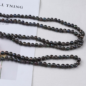 Collier de perles d'eau douce Zhuji 160 cm 8-9 mm, chaîne longue polyvalente pour pull, élégant et tendance - Product Image 3