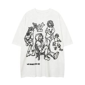 เสื้อยืดสตรีทแวร์ทรงโอเวอร์ไซส์ ไหล่ตก ผ้าคอตตอนหนา สำหรับผู้ชาย เสื้อยืดฤดูร้อน สกรีนโลโก้ได้ เสื้อเปล่าลำลอง แฟชั่นเสื้อผ้า - Product Image 5