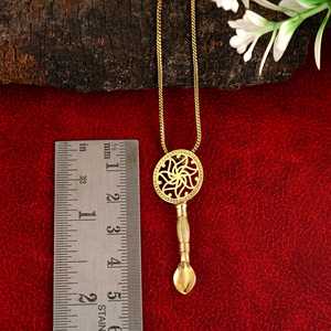 Collier unisexe en alliage plaqué or avec pendentif cuillère, thème vintage, bijoux de mode - Product Image 5