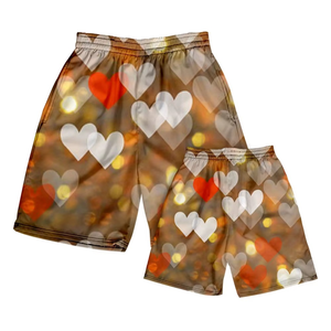 Premium Quality Customized Couple Heart <b>Men</b> Swim <b>Trunks</b> Beach Shorts Streetwear Breathable Quick Dry Custom Logo & Colors - Product Image 3