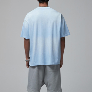 Oversized T-shirt for Men Organic Cotton Men's T shirts Short Sleeve <b>Tshirt</b> Top Summer Men Acid Washed Casual Jersey T Shirt - Product Image 3