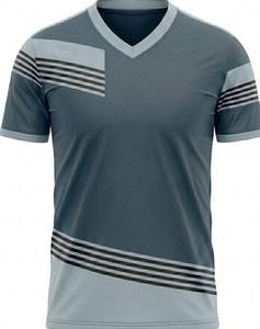 Maillot de football unisexe à col en V, manches longues, imprimé par transfert thermique, respirant, anti-humidité, en polyester, coupe ample, pour adultes - Product Image 1