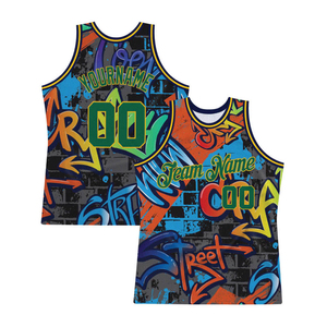 Maillots de basket-ball pour hommes adultes - 100% polyester, sublimation, broderie 3D, impression personnalisée des noms d'équipe, logo, sans manches, respirant - Product Image 1