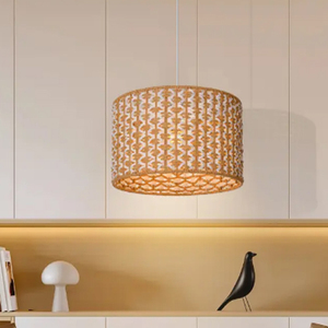 Lámpara Colgante de Cuerda de Papel Tejida a Mano de Estilo Bohemio para Comedor - Product Image 1