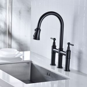 Rubinetto da cucina a ponte con doccetta estraibile e finitura satinata - Product Image 6