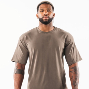 Breathable Eco-Friendly Oversize Crew <b>Neck</b> <b>Light</b> Knitted Long High Quality 100% Cotton Men's Blank T-Shirt Custom Front Printed - Product Image 1