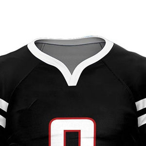 Maillot de rugby sans manches pour homme, col en V, sublimé, anti-humidité, séchage rapide, 100 % polyester, personnalisable avec nom et numéro d'équipe - Product Image 2