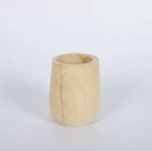 Vase à fleurs rond en bois artisanal moderne, petit support de table en bois massif, conteneur minimaliste pour fleurs séchées, décoration - Product Image 4
