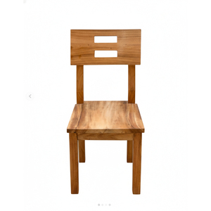 Chaise de salle à manger moderne en bois de Suar organique robuste et écologique, style sans accoudoirs, chaise en bois robuste pour entrée, hôtel, décoration commerciale - Product Image 4