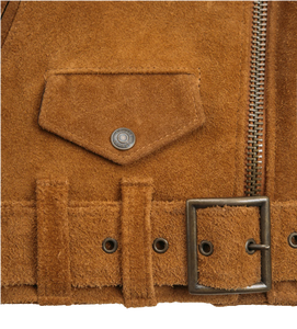 Chaqueta de Motociclista de Gamuza Marrón para Mujer, Chaqueta Corta de Gamuza Estilo Motociclista Vintage, Chaquetas de Gamuza para Mujer al por Mayor - Product Image 4