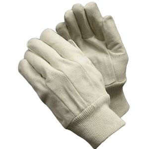 Guantes de algodón punteados de PVC XL de 10oz al por mayor tela de taladro antideslizante, seguro para alimentos, logotipo personalizado, protección laboral industrial - Product Image 4