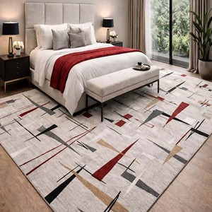 Alfombra Moderna Abstracta Geométrica Hecha a Mano, Alfombra Grande y Suave para Sala de Estar, Tapete Contemporáneo para Piso, Decoración del Hogar, Duradera y Elegante - Product Image 4