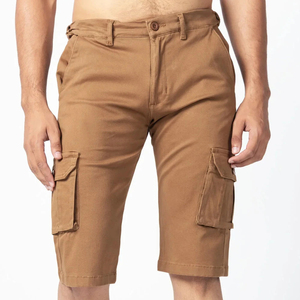 Shorts cargo décontractés pour hommes, 100 % coton, multi-poches, été, 6 poches, service OEM, vente chaude - Product Image 1