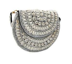 Conjunto de Collar de Conchas de Cauri con Cuentas Hechas a Mano CRYSTAL CRAFT, Joyería Tribal Africana, Gargantilla Étnica, Estilo Boho - Product Image 1